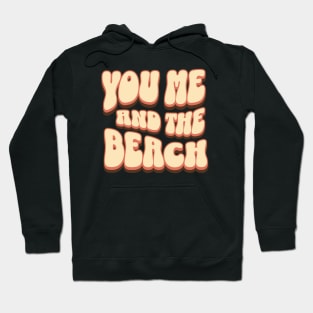 "You Me and the Beach" Retro-Inspired Graphic Tee in Cream and Summertime Orange/Brown Colors Hoodie